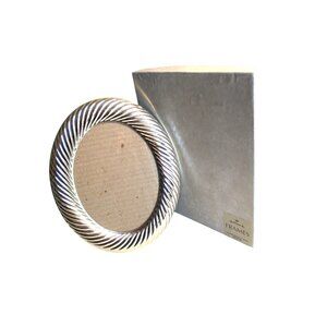 *Hallmark Oval Ribbed Silver Picture Frame - Table Top - NIB